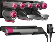 YOUSTOO Storage Holder for Dyson Airwrap Wall Mount Stand for Dyson Air Wrap Curling Iron Accessories Organizer for Dyson Wrap Bracket Rack Bathroom Bedroom