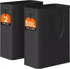 50L 2 Pack Slim Laundry Hamper, Narrow Laundry Basket with Handles, Collapsible