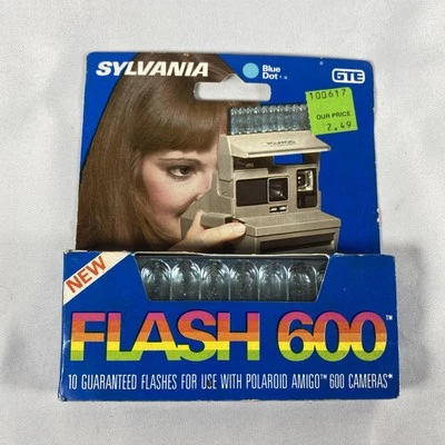 Vintage GTE Flash Bar 600 for Polaroid 600 Cameras 1-Bar 10-Flashes NEW