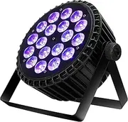SHEHDS LED Stage Pair Lights LED 18X18W DJ Stage Lights RGBWA+UV 6in1 Wash/Strobe Effect DMX512 Control Sound Activated Aluminum Alloy Shell Uplighting Lights for Concerts Family Party-1
