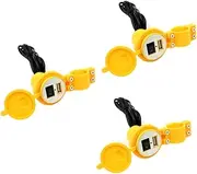 JECOMPRIS 3pcs 12v 1.5a USB Charger for Motorcycle Portable Power Supply 120cm Cord Waterproof Design