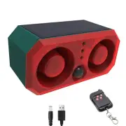 Solar Outdoor Motion Sensor Alarm, 2 * 130db Motion Detector Alarm Light, Sup...