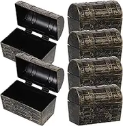 UPKOCH Mini Pirate Treasure Chest Storage Boxes Pcs Toy Organizer Bins Vintage Design for Boys and Girls