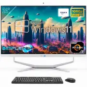 PC All IN One 24 " FHD Touchscreen Win11 4gb 120gb AMD Ryzen 7 Fixed Webcam 2k_