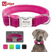 Dog Collar Personalised Reflective Large Dog Collars Fur Nylon Adjustable Collar