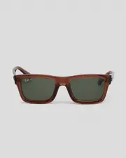 [Ray-Ban] Ray-Ban Men's Warren Polarised Sunglasses in Brown/Green Polar One Size Brown/Green Polar