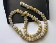 4-7mm Raw Yellow Green Diamond Beads Natural Rough Yellow Green Uncut Diamond