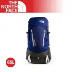 【THE NORTH FACE 65L 專業登山包《深藍/中灰》】A1N9/人體工學/後背包/大容量/悠遊山水