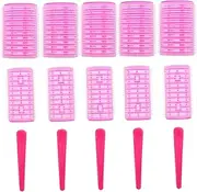 OATIPHO 18-piece Women's Hair Curler Set Plastic Self-adhesive Rollers for Bangs Long/short Hair