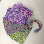 Small Cards 6 Gift Tags With String 3 Designs Gift Wrap Item Labels Rainbow Card
