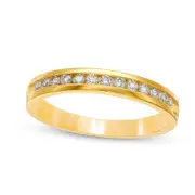 0.25 CT. T.W. Natural Diamond Channel Band in Solid 14K Gold