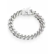 SHYMI Tori Cuban Chain Bracelet in Silver at Nordstrom, Size 7