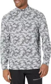 NWT JOHNNIE-O $118 LANDO PREP-FORMANCE 1/4 ZIP PULLOVER IN BLACK SZ M MEDIUM