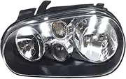 Headlight Compatible with VW Golf 4 DRL LED Daytime Running Lights(Manual black left)