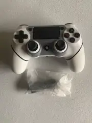 Sombbry Wireless Controller for PS4, Wired P-4 Pro Controller with Paddles, Whit