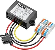 Voltage Converter 12V to 24V Step Up 5A 120W With Fuse Waterproof Quick Connector Cable DC DC Converter for Golf Cart LED Truck (DC9-20V Input)