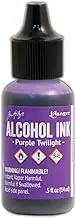 Ranger Alcohol Inks and Accessories Adirondack Twilight Alcohol Ink Bright, Green/Purple, 0.5oz