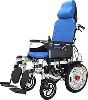 Foldable Wheelchairs, Electric Wheelchair with Headrest, Reclinable Backrest and Dual Powerful Motor Electric Wheelchairs for Adults,Portable Motorized Wheelchair,Durable Ultra Light Wheel Chair (Siz