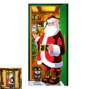 Christmas Door Cover Decoration Santa Claus Hanging Wall Banner for Home Front Door Xmas Decoration -Santa Claus