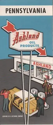 1960 Ashland Road Map: Pennsylvania NOS