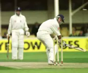1999 England v New Zealand at Edgbaston ALEC STEWART turns to- Old Cricket Photo