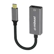 mbeat MB-XAD-CDP Elite 15cm USB-C to Display Port Adapter, 4K@60Hz (3840x2160) - Space Grey