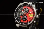 Invicta Racing 44mm SUB AERO MESH Chronograph RED DIAL Black Strap Watch