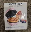 Nostalgia My Mini Waffle Maker 5" Cooking Surface Brand New Factory Sealed, Pink
