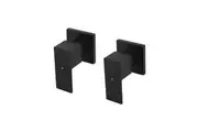 MEIR Square Brass Wall Taps - Quarter Turn - Matte Black