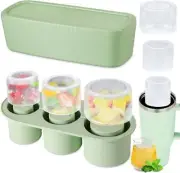 Ice Mold for Stanley Cup, Silicone Ice Cube Tray with Lid and Bin for 20 30 40oz