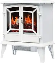Electrical Fireplaace Heating Stove Indoor Electric Stove Heating Fireplace with Fire Flame Effect Immediately Hot Portable Winter Free-Standing Fireplace Heater Outdoor Patio Heating,Practical