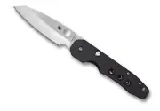 Spyderco Kevin Smock Folding Knife 3.45" S30V Satin Plain Blade Carbon Fiber/G10