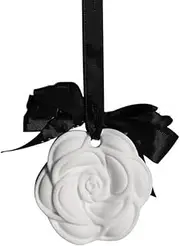 Car Air Fresheners, Camellia Style, Hanging Fresheners, Long Lasting, Aromatherapy Scented Natural Wax Tablet, Home Fragrance Gift, for Travel, Bathroom, Waredrobe, Drawers (Oud Wood)