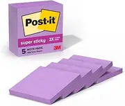 Post-it Super Sticky Notes Mulberry 76mm x 76mm 654-5SSSC (Pack of 5)