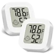 Ainiv 2 Pack Digital Hygrometer Indoor Thermometer, Mini Room Thermometer with L