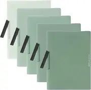 uxcell Plastic Folder with Mid-Side Swing Clip, 5 Pcs Report Folder Front Presentation Folders for A4 US Letter Size Paper Office Business Documents Resume, Green