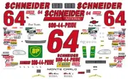 #64 Dick Trickle Schneider Trucking 1/43rd Scale Nascar Waterslide Decals