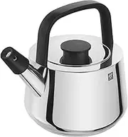ZWILLING Plus Whistling Kettle, 1.5 Litre, Silver,18.5 x 19 x 22 cm