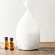 White Glass Ultrasonic Diffuser Tulip Shape with Marble