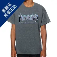 在飛比找蝦皮商城優惠-THRASHER FLAME LOGO TEE 滑板 灰紫火