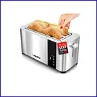 UltraToast 4-Slice Stainless Steel Toaster with Extra-Wide Slots & LED Display