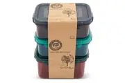 3PK Locknlock Eco Rectangle Airtight Food Container Travel Pantry Storage Set
