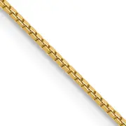 14K Yellow Gold 28 Inch .9mm Box With Lobster Clasp Chain