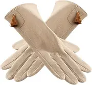 [Generic] Warm Gloves for Women Touchscreen,Touch Screens Comfortable Lined Anti-Slip Glove - Touchscreen Non-Slip Freezer Gloves for Driving, Cycling, Hiking,