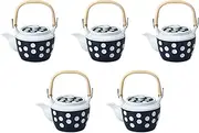Set of 5, Polka Dot No. 6 Earthen Bottle [5.3 x 4.3 inches (13.5 x 11 cm), 1000cc | Arita Ware Setomonohonpo