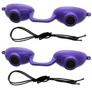 Purple Super Sunnies Evo Eyeshields Tanning Goggles Uv Protection Pack Of 2