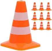 ibasenice 10pcs Mini Traffic Cones Miniature Traffic Toys Boys and Girls Playset
