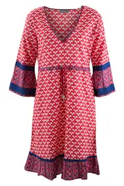 Tyra Spring Leaf Cotton Dress--FIR-SP15-21L