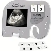 Clisted Baby Picture Frame Baby Engraved Wood Picture Frame Modern Frame for Mom to Be Nursery New Mom Gifts Baby Shower Gifts