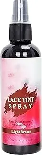 Lace Tint Spray Tinted Lace spray Mild to Scalps Quick Drying Convenient to Use 100ml Lace Wigs Spray for Wigs All Hair Types, Light Brown